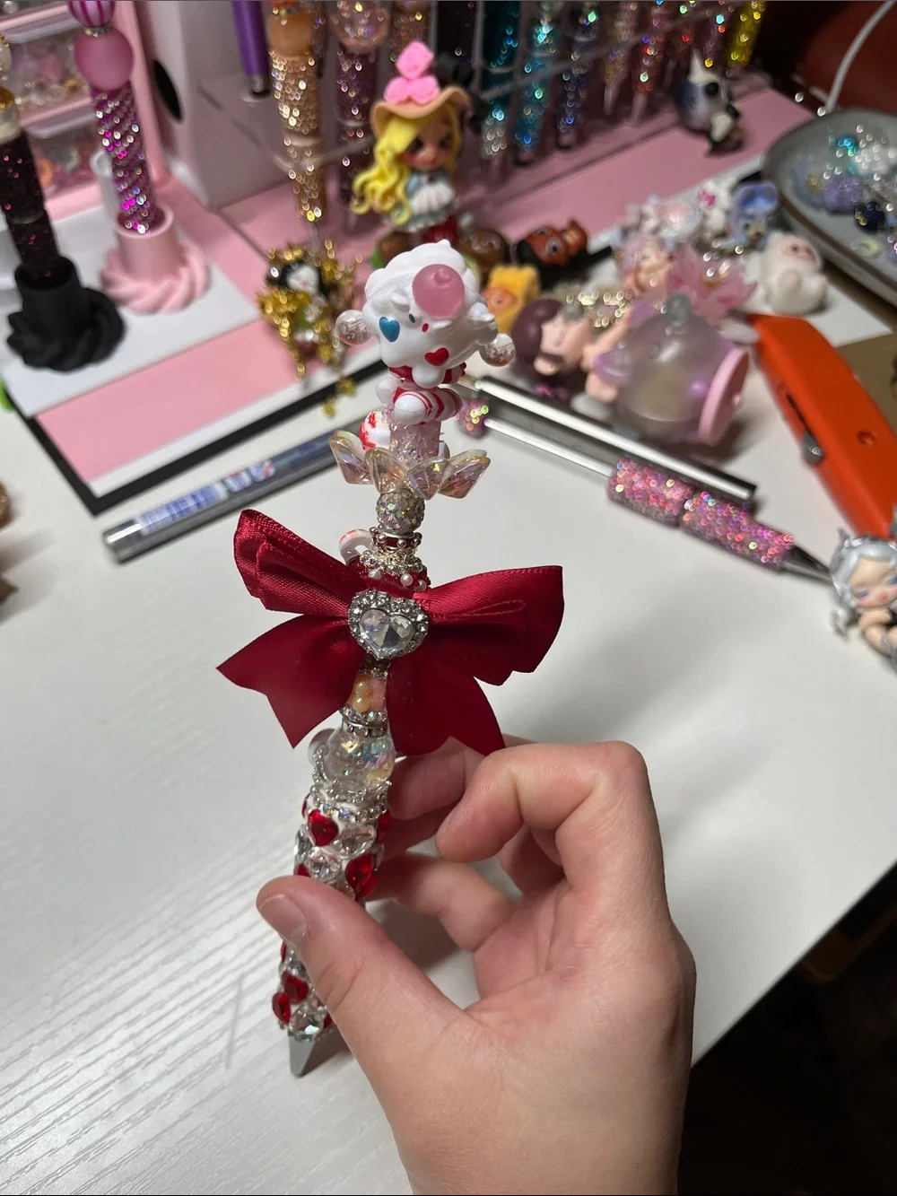 Skullpanda Holiday edition fancy beaded pen